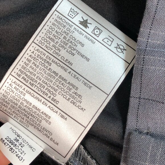 Nike Pants Men's 36x32 Gray Tiger Woods Collection Plaid Golf Performance - Picture 14 of 15